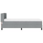 Lit à ressorts vidaXL avec matelas gris clair 90x200 cm en tissu
