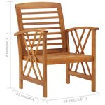 Salon de jardin meuble d'extérieur ensemble de mobilier 5 pièces bois d'acacia massif 02_0016525