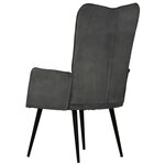 vidaXL Chaise à oreilles Noir Toile