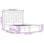 vidaXL Cadre de lit sans matelas blanc 150x200 cm bois de pin massif