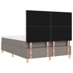 vidaXL Lit à ressorts avec matelas taupe 140x190 cm en tissu