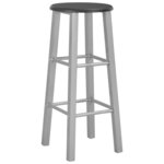 vidaXL Tabourets de bar lot de 2 argenté MDF
