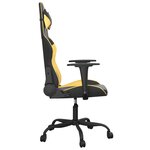vidaXL Chaise de jeu de massage Noir et doré Similicuir