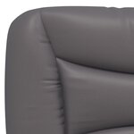 vidaXL Lit avec matelas gris 160x200 cm similicuir