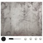 Tableau magnétique panneau écriture école maison bureau mural verre 60 x 60 cm gris 02_0045510
