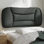 vidaXL Coussin de tête de lit gris foncé 90 cm tissu