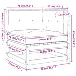 vidaXL Canapé d'angle de jardin avec coussins bois de pin imprégné