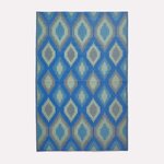 Tapis extérieur terrasse réversible - Tapis de jardin imperméable et résistant UV - Amber - Bleu - 120x180 cm - HOMESCAPES