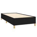 vidaXL Cadre de lit Noir 90x200 cm Tissu