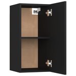 vidaXL Meuble TV Noir 30 5x30x60 cm Bois d’ingénierie