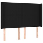 vidaXL Sommier à lattes de lit avec matelas Noir 140x190 cm Tissu