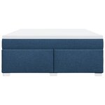 vidaXL Sommier à lattes de lit avec matelas Bleu 180x200 cm Tissu