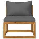 vidaXL Salon de jardin 4 Pièces avec coussin Bois d'acacia solide