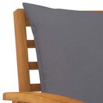 vidaXL Salon de jardin 3 Pièces avec coussin Bois d'acacia solide