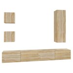 vidaXL Ensemble de meubles TV 5 Pièces Chêne sonoma Bois d'ingénierie
