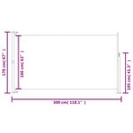 vidaXL Auvent latéral rétractable de patio 170x300 cm Marron