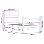 vidaXL Cadre de lit sans matelas bois massif de pin 100x200 cm