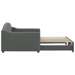 vidaXL Lit de jour avec gigogne sans matelas gris foncé 90x190 cm