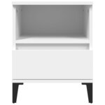 vidaXL Tables de chevet 2 Pièces Blanc 40x35x50 cm