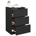 vidaXL Tables de chevet 2 Pièces noir 40x36x65 cm