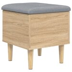 vidaXL Banc de rangement chêne sonoma 42x42x46 cm bois d'ingénierie