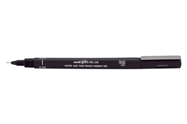 Feutre technique 0,5mm PIN 05200 Pte calibrée Noir UNI-BALL