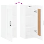 vidaXL Armoire murale blanc brillant 34 5x34x90 cm bois d'ingénierie
