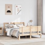 vidaXL Cadre de lit avec tête de lit sans matelas 140x200 cm