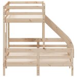 vidaXL Lit superposé sans matelas 80x200/140x200 cm bois massif