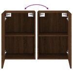 vidaXL Meuble TV mural chêne marron 40 5x30x60 cm bois d'ingénierie