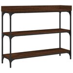 vidaXL Table console avec étagères chêne marron 100x30x80 cm