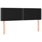 vidaXL Sommier à lattes de lit avec matelas LED Noir 140x190 cm Tissu