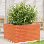 vidaXL Jardinière cire marron 80x80x45 5 cm bois de pin massif