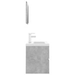 vidaXL Ensemble de meubles de salle de bain Gris béton Aggloméré