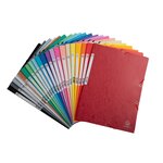 Chemises À Élastiques Carte Lustrée 3 Rabats - Couleurs Assorties - X 50 - Exacompta