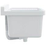 vidaXL Lavabo pour montage murale blanc 50x35x24 cm résine