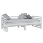 vidaXL Lit coulissant blanc bois de pin massif 2x(90x200) cm