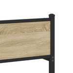 vidaXL Cadre de lit en métal sans matelas chêne sonoma 200x200 cm