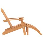 vidaXL Chaise de jardin Adirondack et repose-pied Bois d'acacia massif