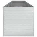 vidaXL Lit surélevé de jardin 400x80x77 cm Acier galvanisé Argenté