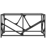 vidaXL Table basse avec dessus en verre transparent 78 5x40x41cm acier