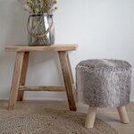 Tabouret en teck BARCELONA 50 cm