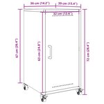 vidaXL Buffet noir 36x39x72 cm acier