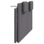 vidaXL Coussin de tête de lit gris 160 cm similicuir