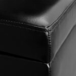 vidaXL Banc long de rangement Bois Noir