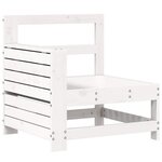 vidaXL Salon de jardin 7 Pièces blanc bois de pin massif