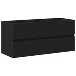 vidaXL Cabinet de lavabo avec évier intégré Chêne noir Bois d'ingénierie