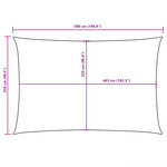 vidaXL Voile de parasol tissu oxford rectangulaire 2 5x5 m bleu