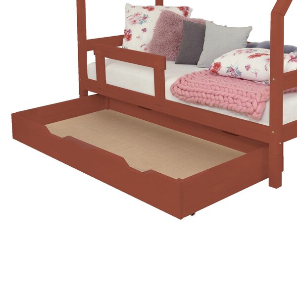 Tiroir de lit 90 x 190 BUDDY - rouge brique
