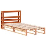 vidaXL Tête de lit avec étagères marron cire 100 cm bois massif de pin